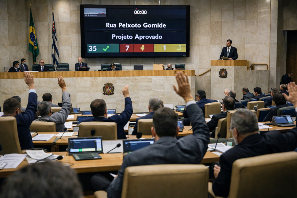 Câmara de SP aprova mudança de nome da Rua Peixoto Gomide em 1ª votação