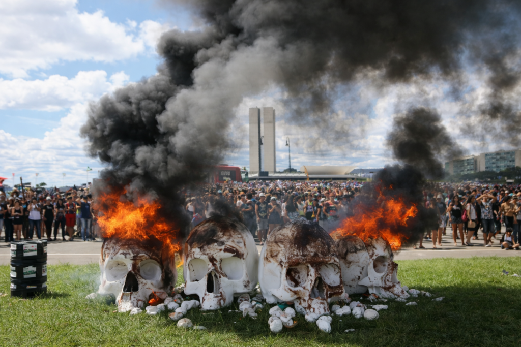 Marcha indígena em Brasília pressiona governo por demarcação de terras