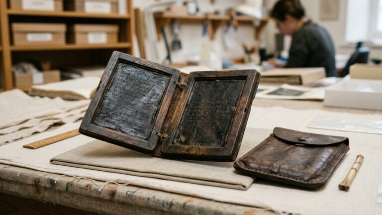 ARQUEÓLOGOS ENCONTRAM EM UMA LATRINA MEDIEVAL UM CADERNO DE 700 ANOS AINDA INTACTO E COM INSCRIÇÕES EM LATIM LEGÍVEIS