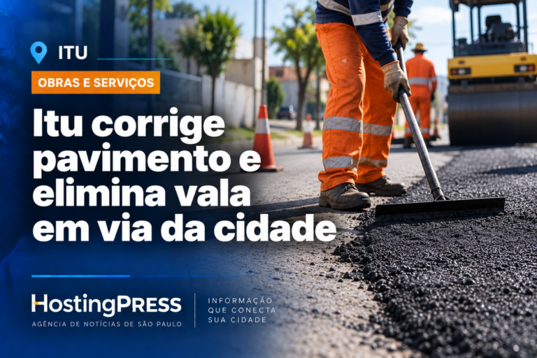 Prefeitura de Itu corrige pavimento e elimina vala na Rua Monsenhor Paulo Florêncio