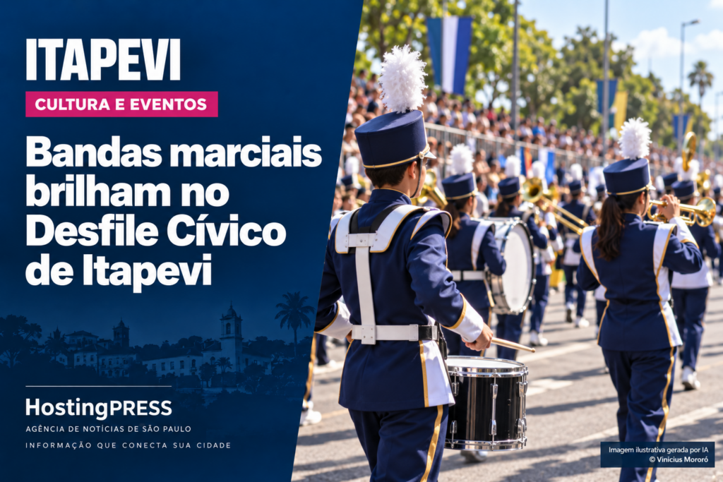 Bandas marciais de oito escolas dão show no maior Desfile Cívico da história de Itapevi