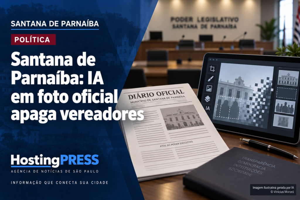 Prefeitura de Santana de Parnaíba admite uso de IA em foto que “apagou” vereadores do Diário Oficial