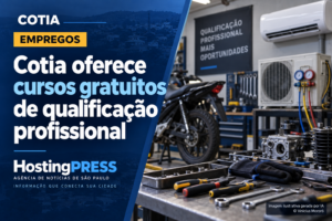 Cotia abre inscrições para cursos gratuitos de manutenção de motos e ar-condicionado