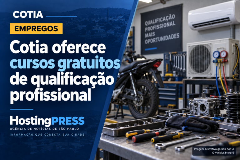 Cotia abre inscrições para cursos gratuitos de manutenção de motos e ar-condicionado